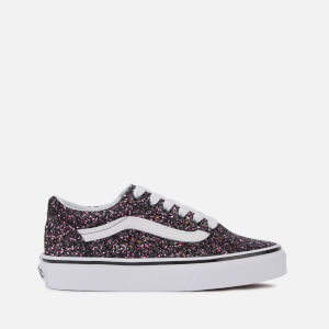Vans Kids' Glitter Stars Old Skool Trainers - Black/True White