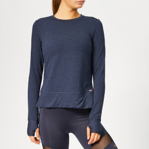 Superdry Sport Women's Active Mesh Studio Luxe Crew Neck Sweatshirt - Eclispe Navy Marl
