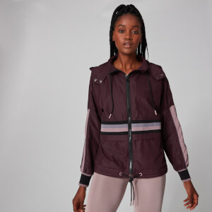 Myprotein Sleeve Stripe Windbreaker Jacket - Malbec