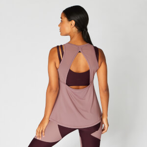 MP Mesh Detail Open Back Vest - Fawn