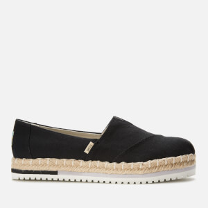 TOMS Women's Platform Alpargata Vegan Slip-On Pumps - Black