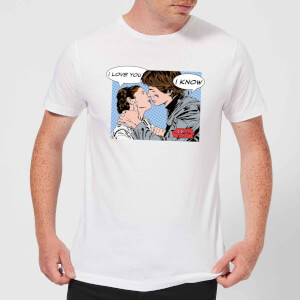 Star Wars Leia Han Solo Love Men's T-Shirt - White