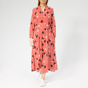 Whistles Women's Confetti Floral Print Midi Dress - Red/Multi