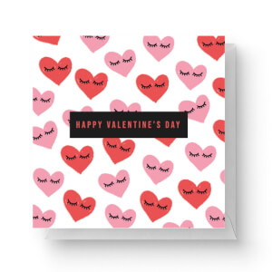 Happy Valentine's Day Square Greetings Card (14.8cm x 14.8cm)