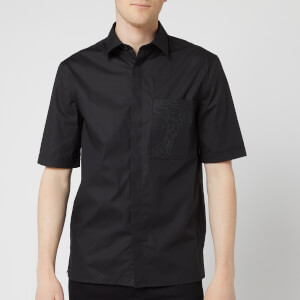 Versace Collection Men's Chest Medusa Shirt - Black