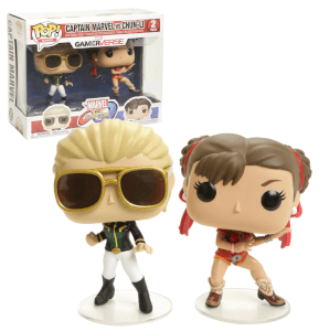 Marvel vs Capcom Captain Marvel vs Chun-Li EXC 2-Pack Pop! Vinyl Figures