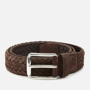 Tod's Men's Woven Suede Belt - Caffe