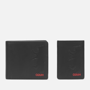 HUGO Men's Wallet and Card Case Gift Box - Black