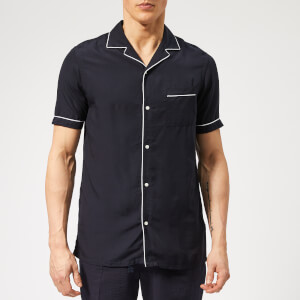 Officine Générale Men's Jeffrey Piping Shirt - Navy/White