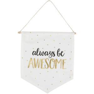 Sass & Belle Metallic Monochrome Awesome Message Flag