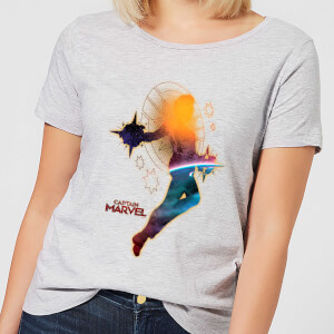 Captain Marvel Nebula Flight Women's T-Shirt - Grey