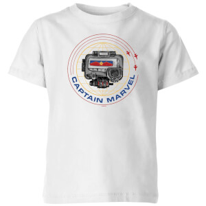 Captain Marvel Pager Kids' T-Shirt - White