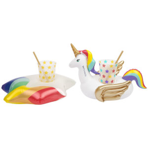 Sunnylife Luxe Inflatable Party Wonderland Drink Holders - Red/Yellow (Set of 2)
