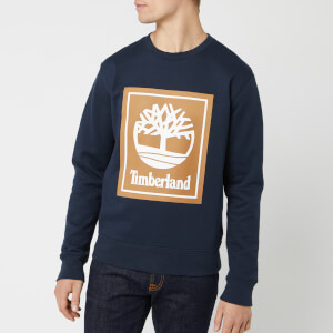 Timberland Men's Stack Logo Sweatshirt - Dark Sapphire