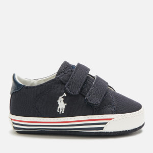 Polo Ralph Lauren Babies' Edgewood Ez Canvas Velcro Trainers - Navy/White PP