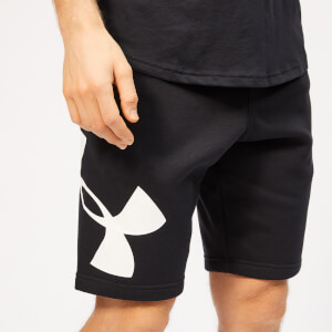 Under Armour Men's Rival Fleece Logo Sweat Shorts - Black/White