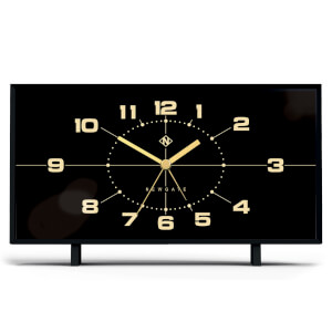 Newgate Wideboy Silent Alarm Clock - Black & Cream