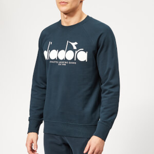 Diadora Men's 5 Palle Crew Neck Sweatshirt - Blue Denim