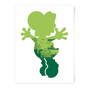 Nintendo Super Mario Yoshi Silhouette Art Print