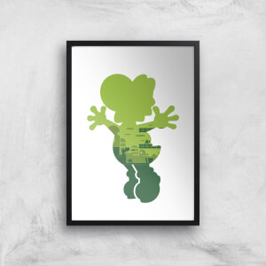 Nintendo Super Mario Yoshi Silhouette Art Print