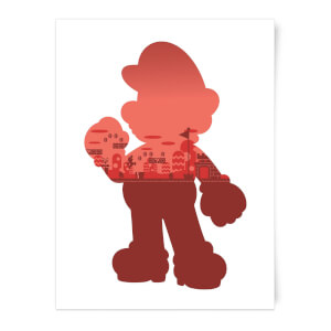 Nintendo Super Mario Silhouette Art Print