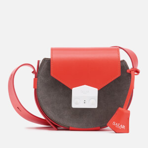 SALAR Women's Annie Multi Cross Body Bag - Dark Grey/Coral