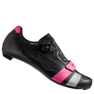Lake CX218 Carbon Wide Fit Road Shoes - Black/Pink/Silver