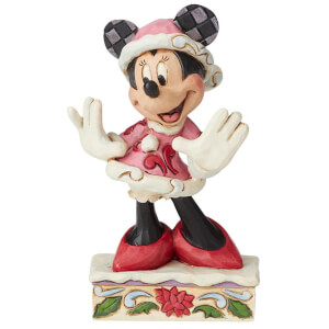 Disney Traditions Festive Fashionista (Minnie Mouse Christmas Figurine)