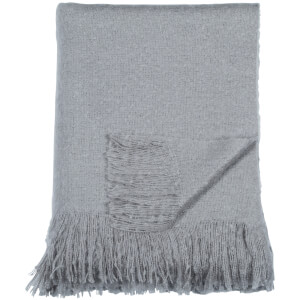 DKNY Mohair Look Throw - Grey