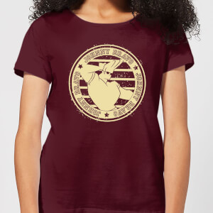 Johnny Bravo Sports Badge Women's T-Shirt - Burgundy