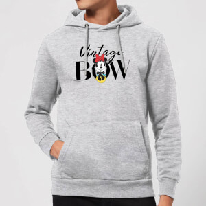Disney Minnie Mouse Vintage Bow Hoodie - Grey