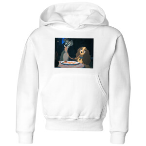 Disney Lady And The Tramp Spaghetti Scene Kids' Hoodie - White