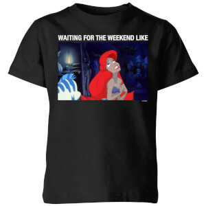 Disney The Little Mermaid Weekend Wait Kids' T-Shirt - Black