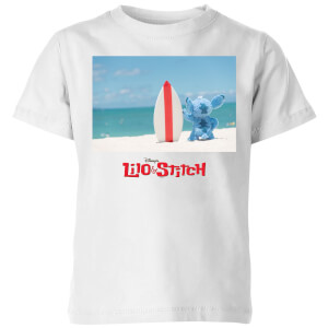 T-Shirt Disney Lilo And Stitch Surf Beach - Bianco - Bambini