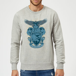 Harry Potter Ravenclaw Drawn Crest Sweatshirt - Grey