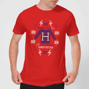 Harry Potter Christmas Sweater Men's T-Shirt - Red