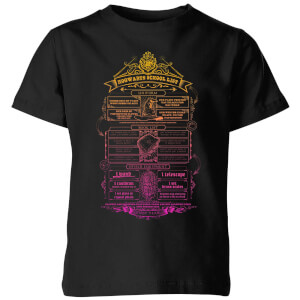 Harry Potter School List Kids' T-Shirt - Black
