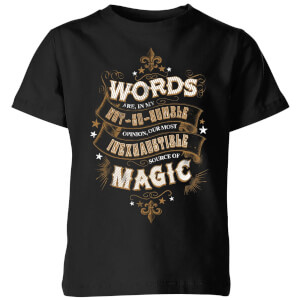 Harry Potter Words Are, In My Not So Humble Opinion Kids' T-Shirt - Black