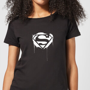 Justice League Graffiti Superman Women's T-Shirt - Black
