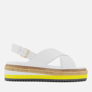 Dune Women's Karli Leather Flatform Sandals - White