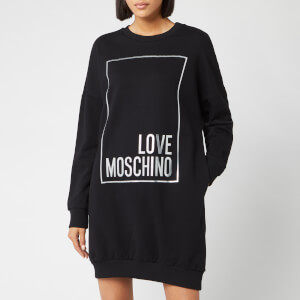Love Moschino Women's Logo Box Sweat Dress - Black