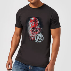 Avengers Endgame Captain America Brushed Men's T-Shirt - Black