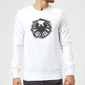 Marvel Avengers Agent Of SHIELD Logo Brushed Sweatshirt - White