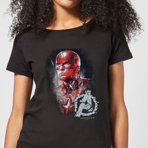 Avengers Endgame Captain America Brushed Women's T-Shirt - Black