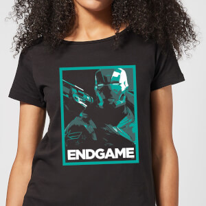 Avengers Endgame War Machine Poster Women's T-Shirt - Black