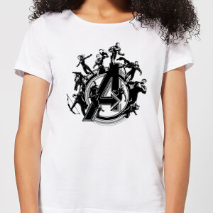 Avengers Endgame Hero Circle Women's T-Shirt - White