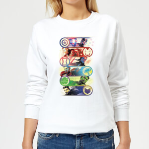 Avengers Endgame Original Heroes Women's Sweatshirt - White