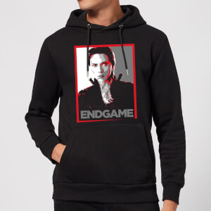 Avengers Endgame Black Widow Poster Hoodie - Black
