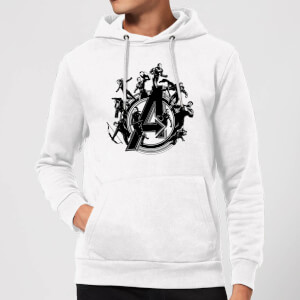 Avengers Endgame Hero Circle Hoodie - White