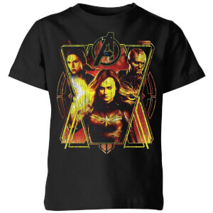 Avengers Endgame Distressed Sunburst Kids' T-Shirt - Black